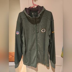 Mens Full Zip NFL Packers Dri Fit Jacket